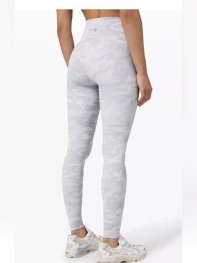 lululemon Light Gray Camo High-Rise Leggings- Align